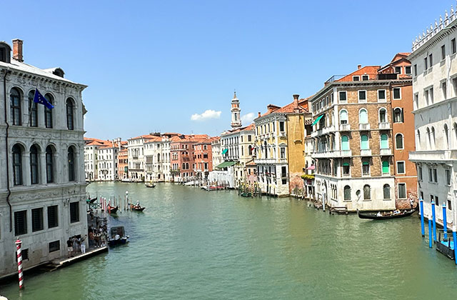 Ornate Gothic facade in Venice