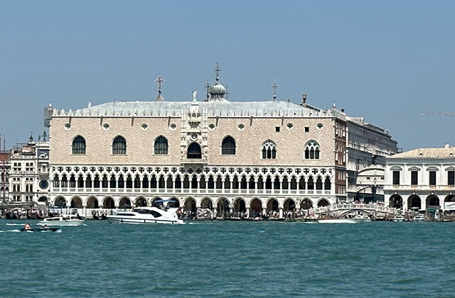 Church dome and lagoon, Venice